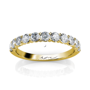 I Want To Hold Your Hand — Wedding Band Ring with Round Brilliant Cut Diamonds ...