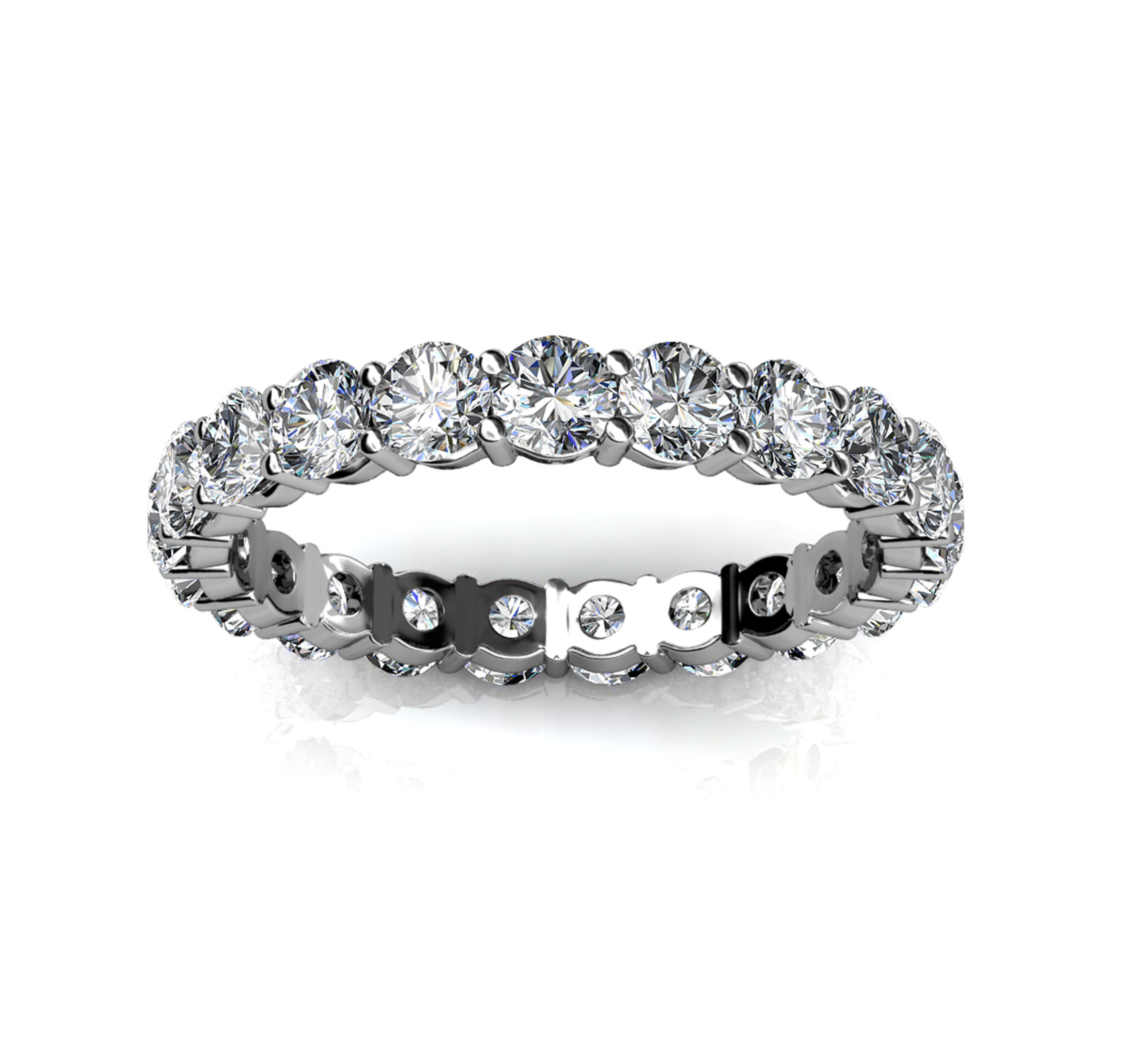 I Want To Hold Your Hand — White Gold Diamond Wedding Bands Ring