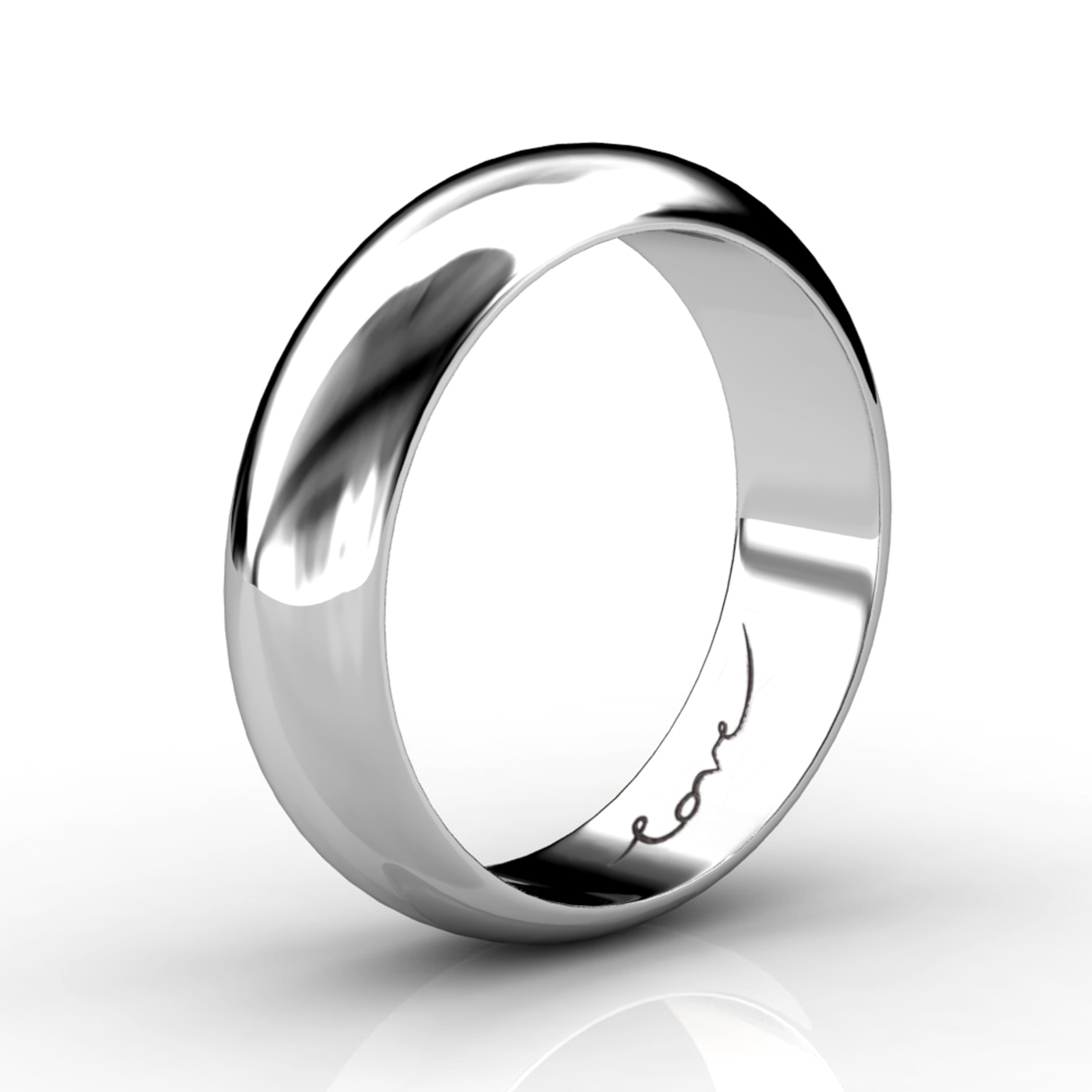 Song 5 — White Gold Mens Wedding Ring........