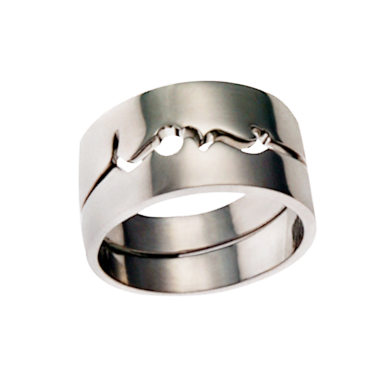 Womans Gold Interlocking Rings | Love Times Love