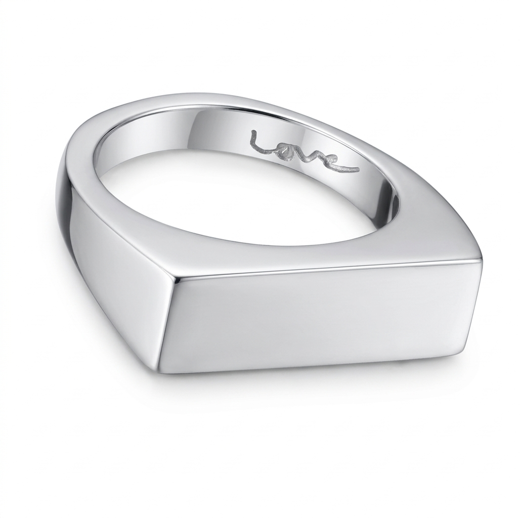 Four Seasons : Summer | Flat Top Silver Ring - Image 2