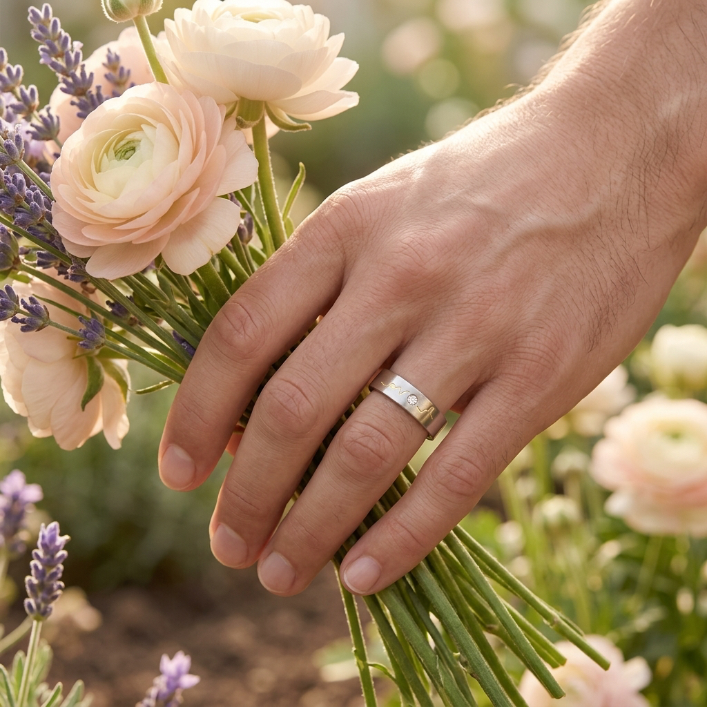 Engraved Wedding Rings - Love Peace Truth and Beauty