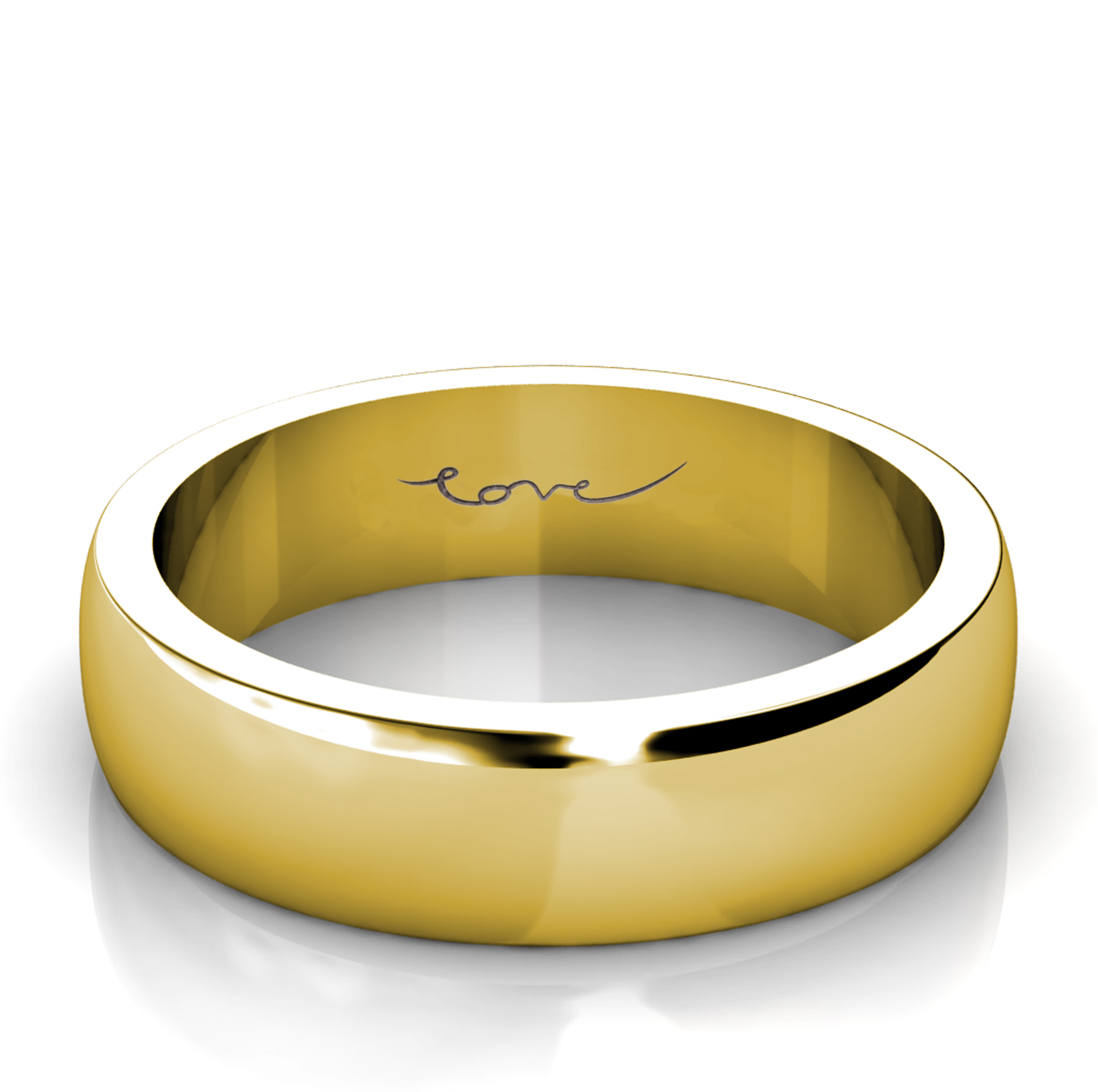 One Love 5 | Classic Gold Womens Wedding Band >.