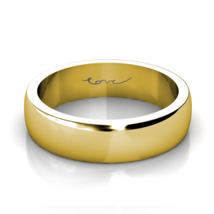 Classic Gold Womens Wedding Band One Love 5 //