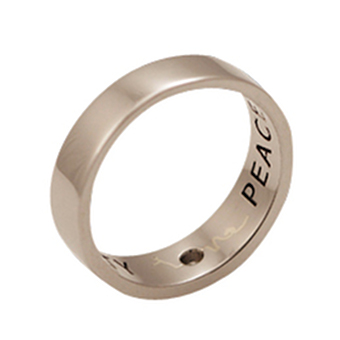 Love Peace Truth and Beauty | Engraved Wedding Ring - Image 2