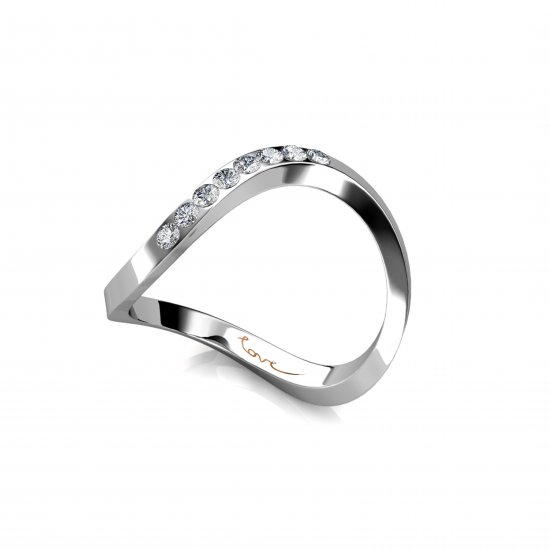 Homage to the Opera House | Alternative Wedding Ring | 18k White Gold - Image 4