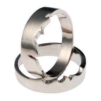 Love Times Love | Womens Gold Interlocking Rings | Wedding Ring - Image 3