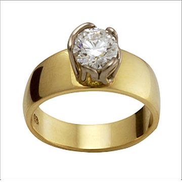 Even Better, half round | Round Wedding Rings with Diamond | 18k Yellow Gold - Image 4