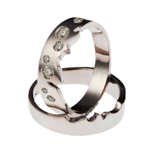 Love Times Love with Diamonds | Wedding Ring | Platinum