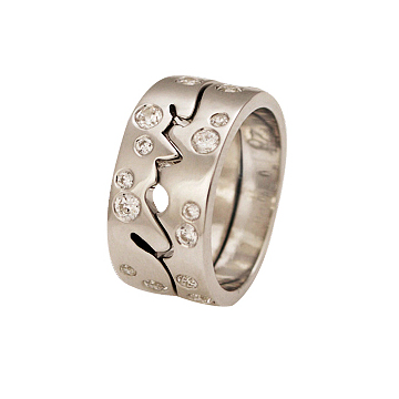 Love Times Love with Diamonds | Gold Rings