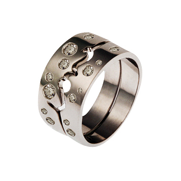 Love Times Love with Diamonds | Gold Rings