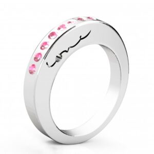 Evolve Love Ring 2.4 RO .40ct Pink Tourmaline |18k White Gold