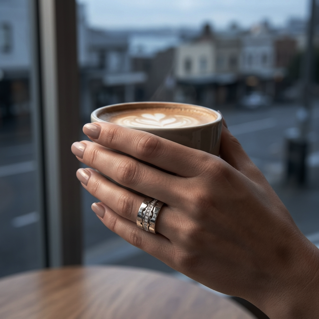The Solitaire Engagement Band | Love Times Three